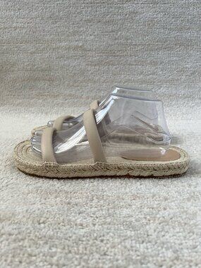 Everlane Leather Slip On Espadrille Sandals Shoes 9